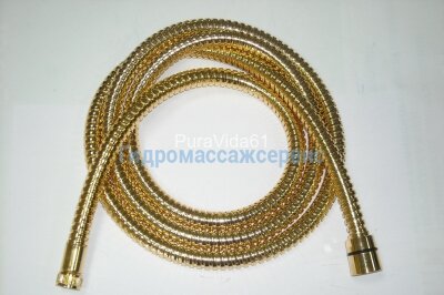 Шланг G3/8" х 1/2" L=2m Золото лейки для душа, , MIGLIORE  Шланг G1/2" х 3/8" для лейки 
Длинна: 2 метра 
Цвет: Золото 
артикул: ML.RIC-30.200.DO 
 Производитель: Италия 
Штуцер душевой лейки -1/2"  
Исполнение шланга: антиторсионный повышеной прочности 
Применяется для набортных смесителей гидромассажных ванн "Джакузи" 

